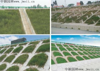河道護坡植草磚做法？